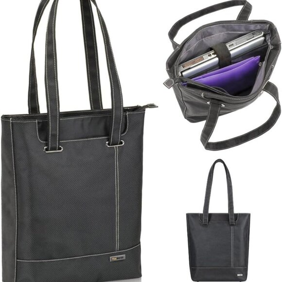 Solo New York Studio Collection Laptop Tote for 16-Inch Laptop, Black - Picture 2 of 3